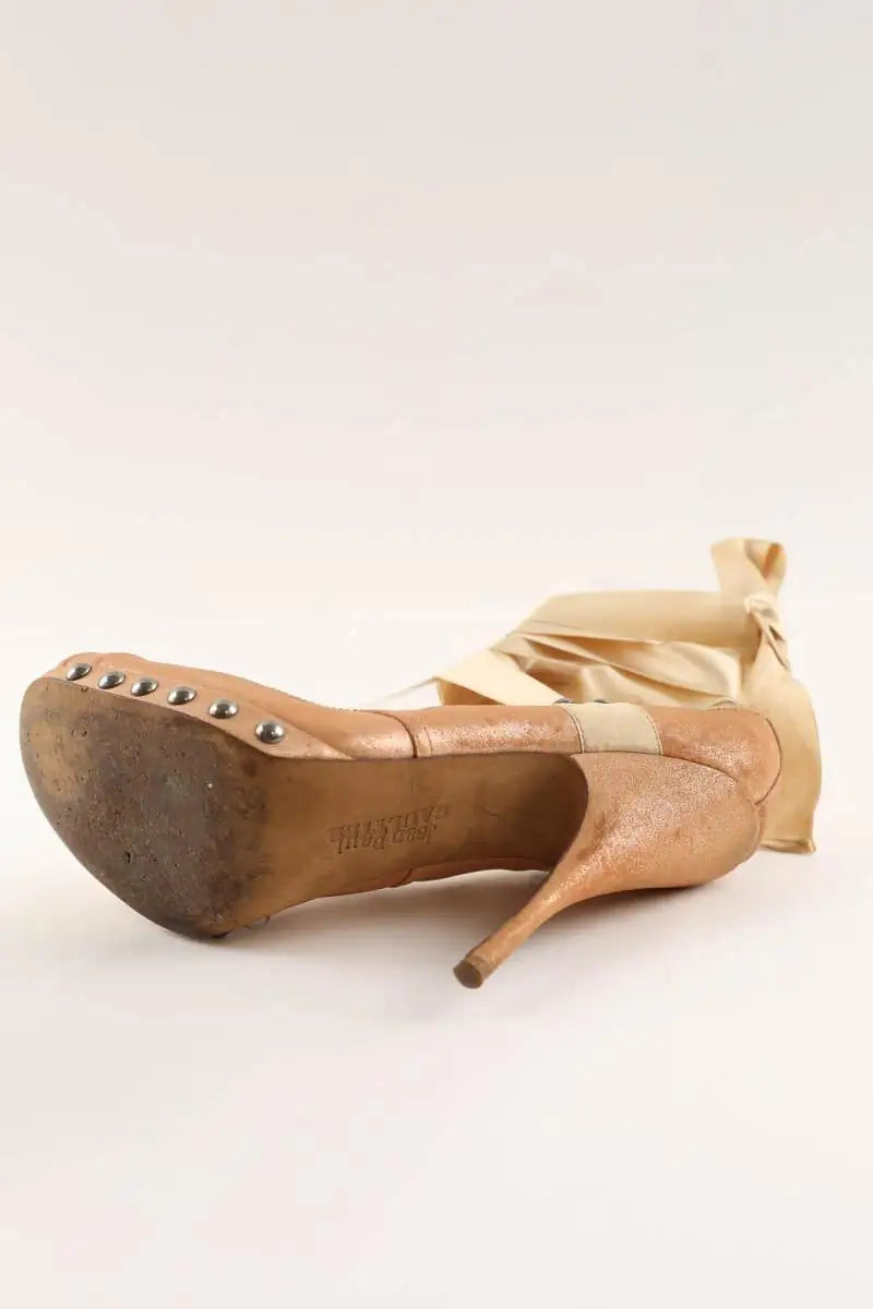 Talons Jean Paul Gaultier Rose en Cuir