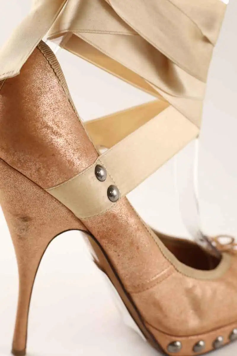 Talons Jean Paul Gaultier Rose en Cuir