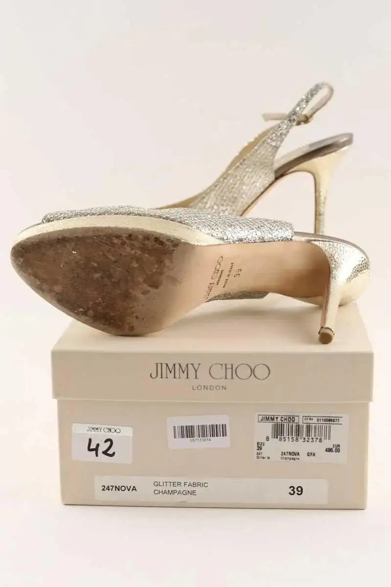 Talons Jimmy Choo Argent en Cuir