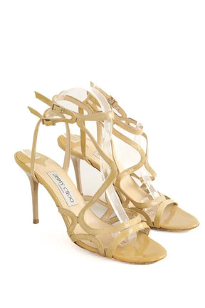 Talons Jimmy Choo Beige en Cuir verni