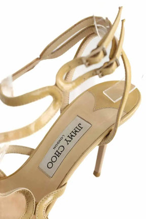 Talons Jimmy Choo Beige en Cuir verni