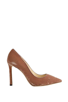 Talons Jimmy Choo Beige en Velours, taille 37 - Seconde Main