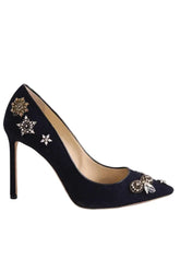 Talons Jimmy Choo Marine en Daim, taille 38 - Seconde Main
