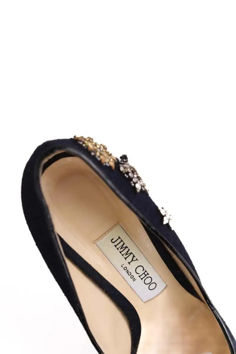 Talons Jimmy Choo Marine en Daim