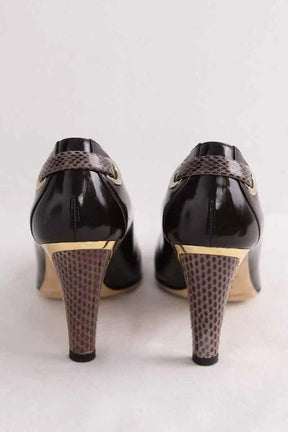 Talons Jimmy Choo Marron en Cuir verni