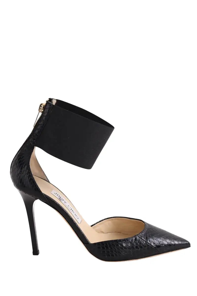 Talons Jimmy Choo Noir en Cuirs exotiques, taille 37 - Seconde Main