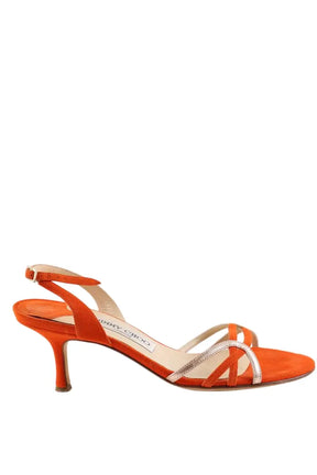 Talons Jimmy Choo Orange en Daim, taille 36 - Seconde Main
