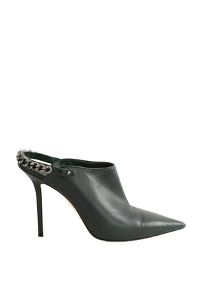 Talons Jimmy Choo Vert en Cuir, taille 39 - Seconde Main