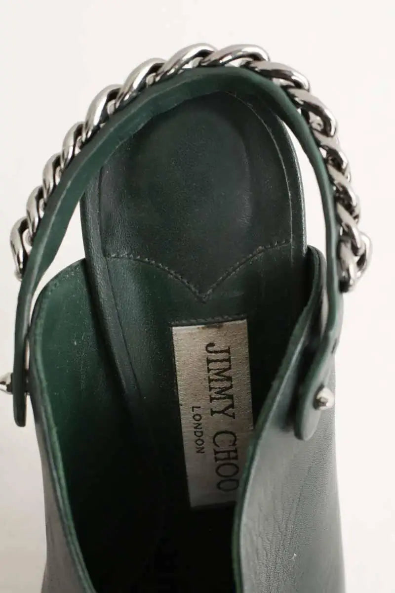 Talons Jimmy Choo Vert en Cuir