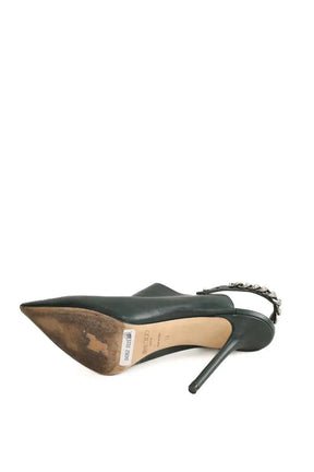 Talons Jimmy Choo Vert en Cuir