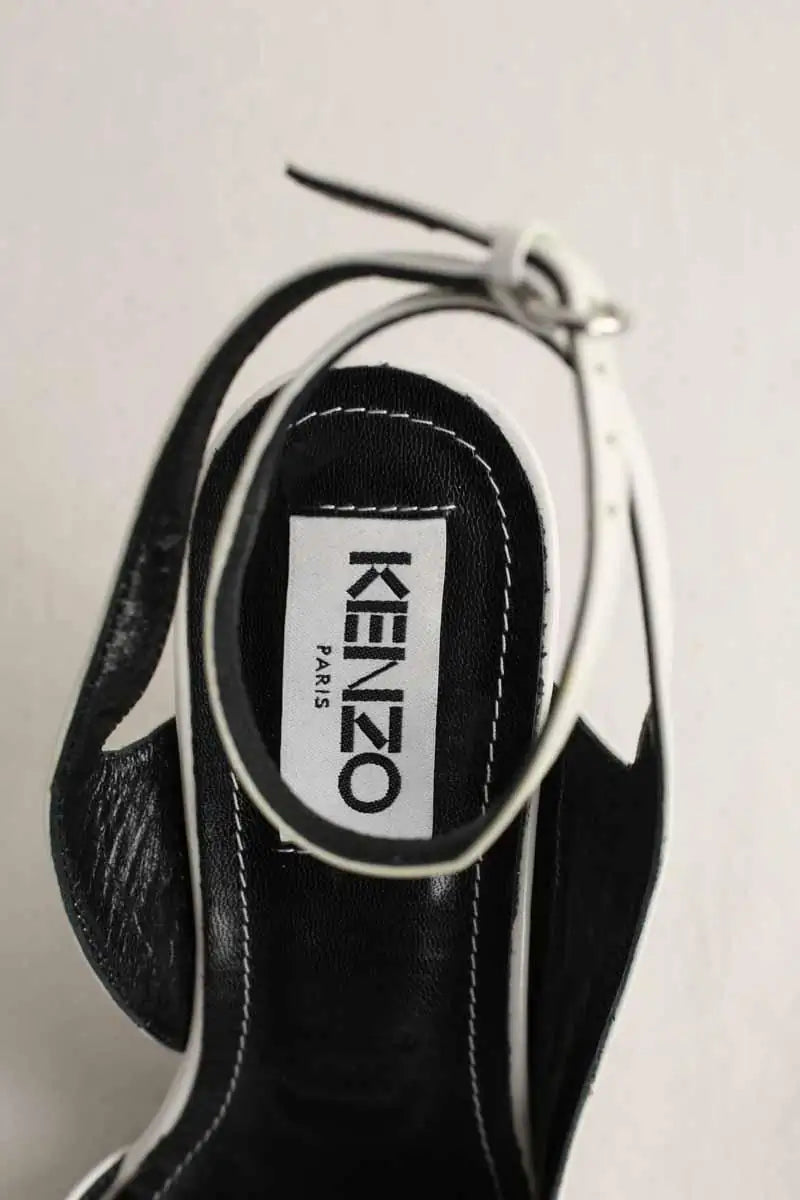Talons Kenzo Blanc en Cuir
