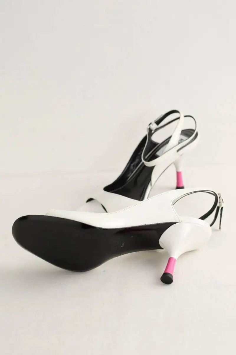 Talons Kenzo Blanc en Cuir