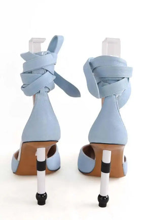 Talons Lanvin Ankle strap heels Bleu en Cuir