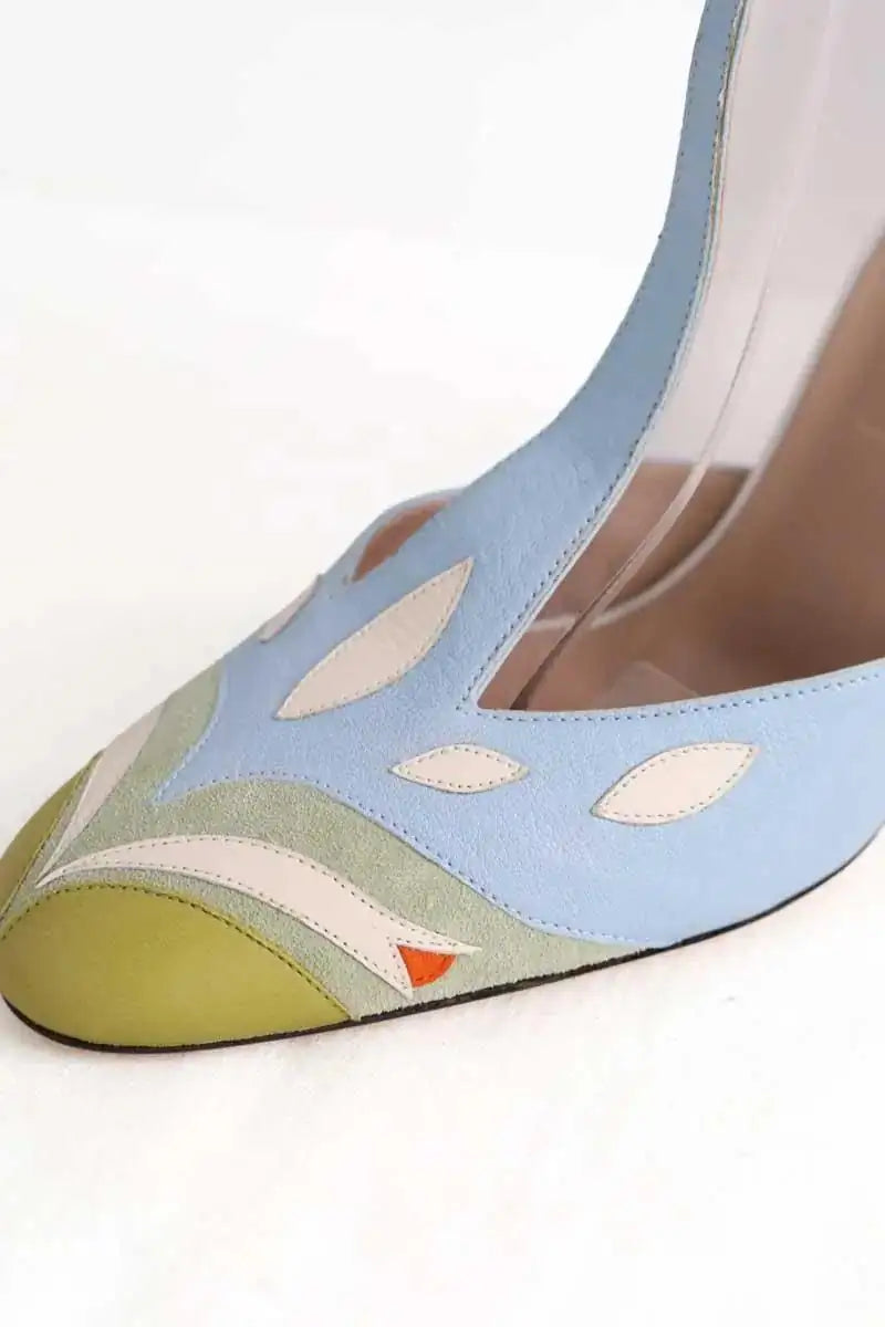 Talons Lanvin Ankle strap heels Bleu en Cuir
