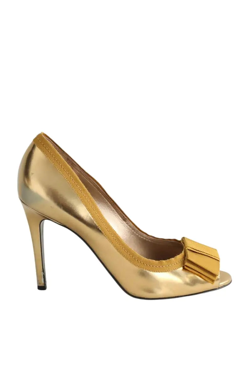 Talons Lanvin Doré en Cuir verni, taille 40 - Seconde Main