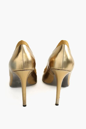 Talons Lanvin Doré en Cuir verni