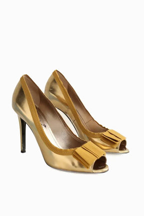 Talons Lanvin Doré en Cuir verni