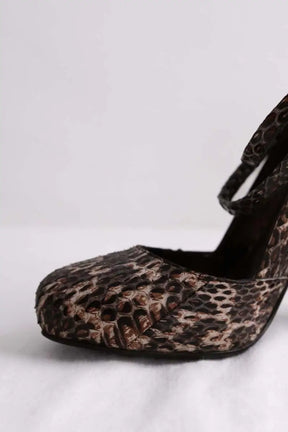 Talons Lanvin Marron en Cuirs exotiques