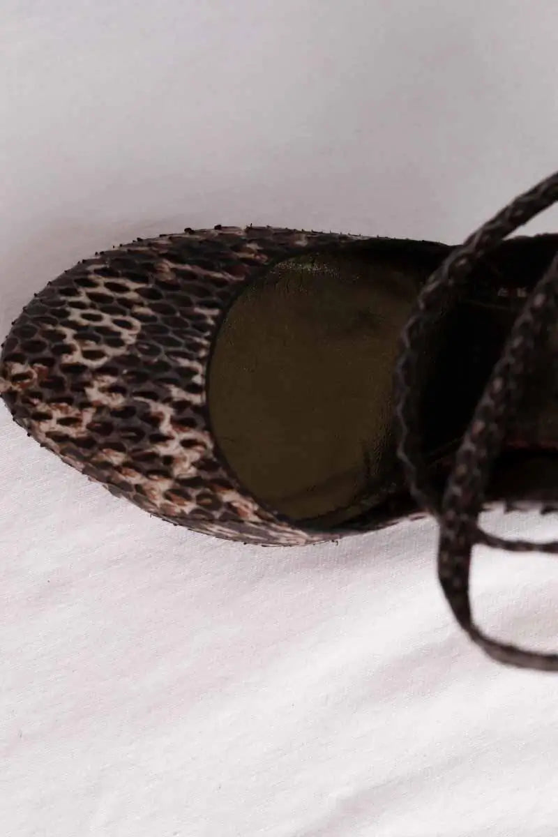 Talons Lanvin Marron en Cuirs exotiques