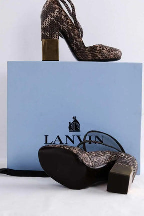 Talons Lanvin Marron en Cuirs exotiques