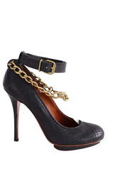 Talons Lanvin Noir en Cuir, taille 37 - Seconde Main