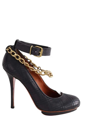 Talons Lanvin Noir en Cuir, taille 37 - Seconde Main
