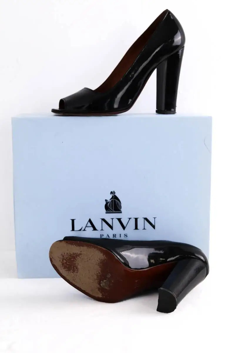 Talons Lanvin Noir en Cuir verni