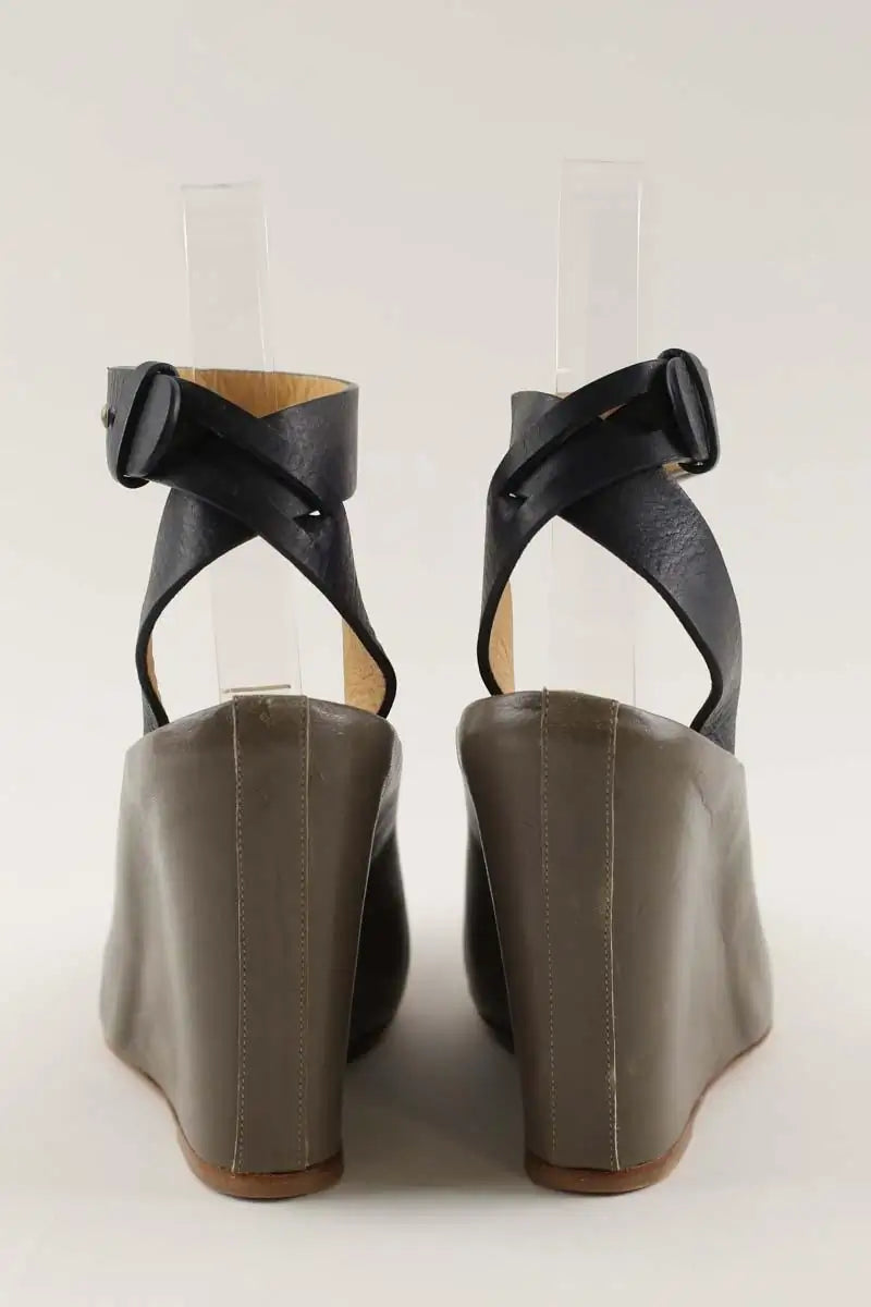 Talons Lemaire Gris en Cuir