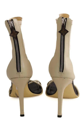 Talons Louis Vuitton Ecru en Cuir