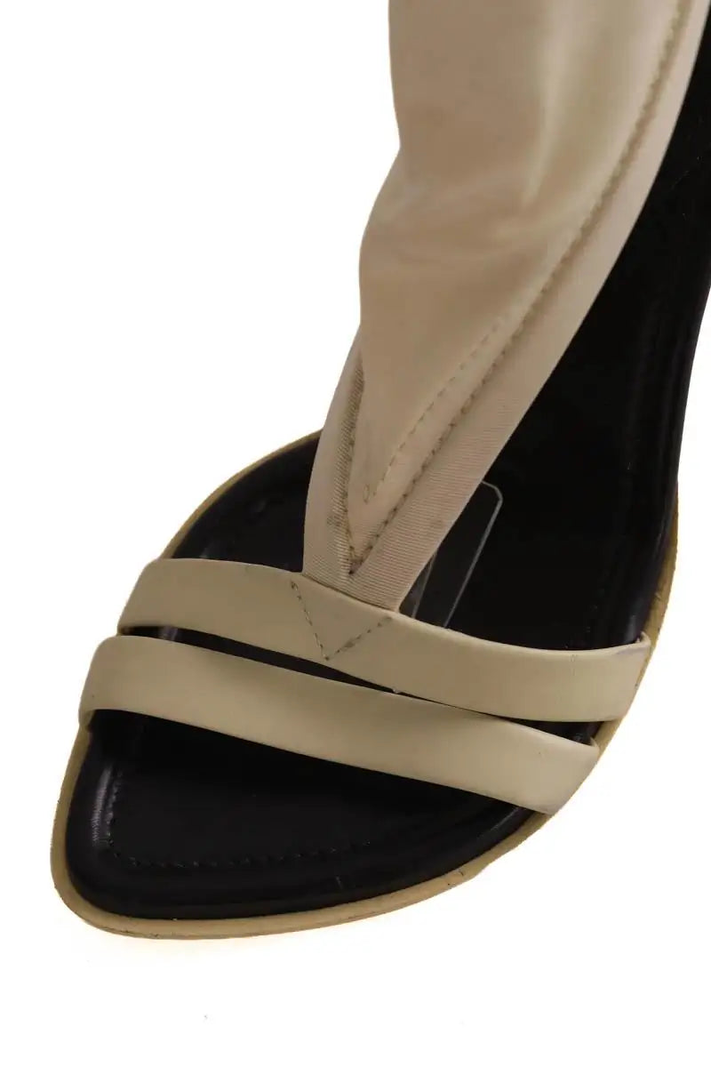 Talons Louis Vuitton Ecru en Cuir