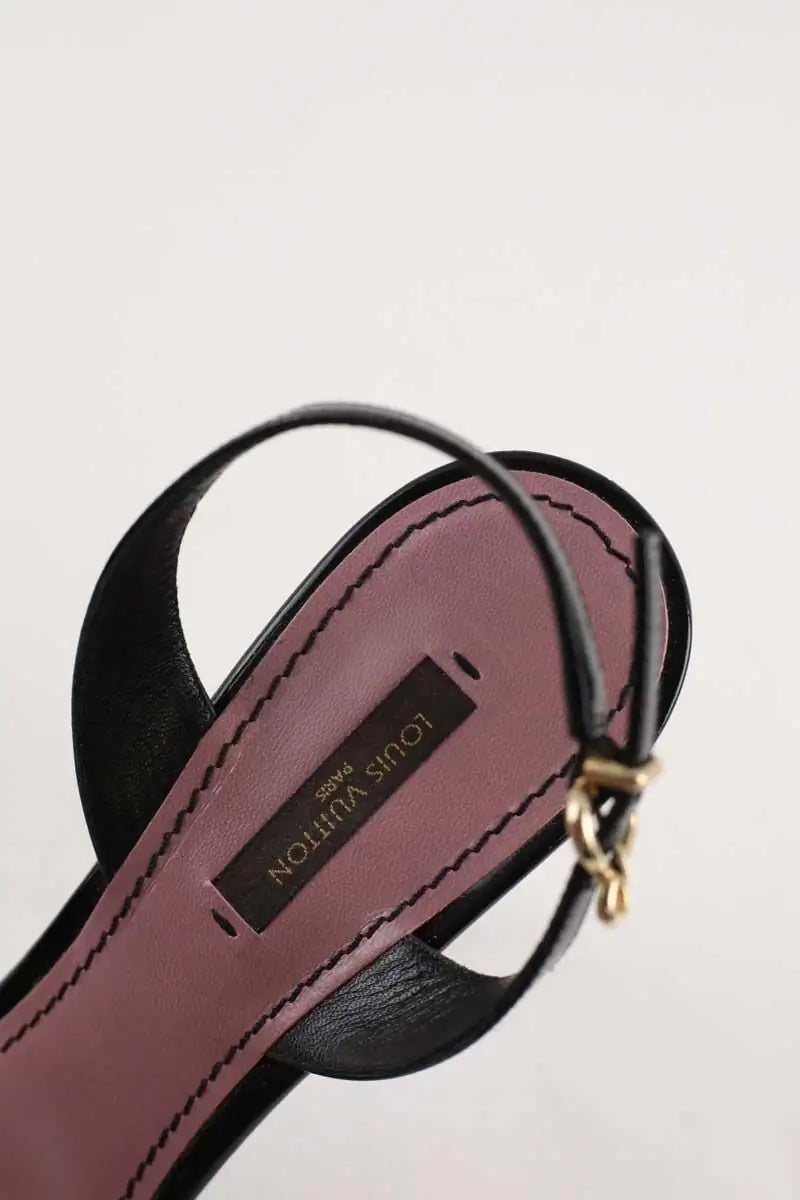 Talons Louis Vuitton Noir en Cuir