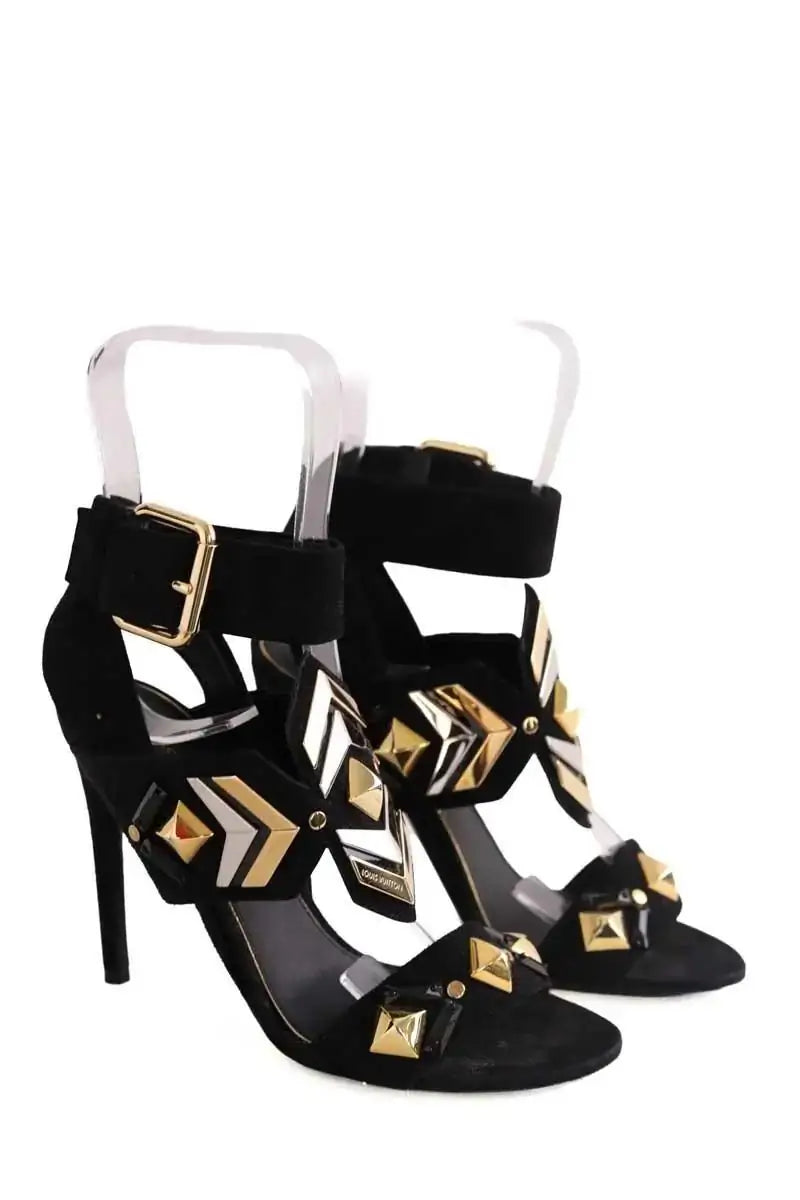 Talons Louis Vuitton Noir en Daim