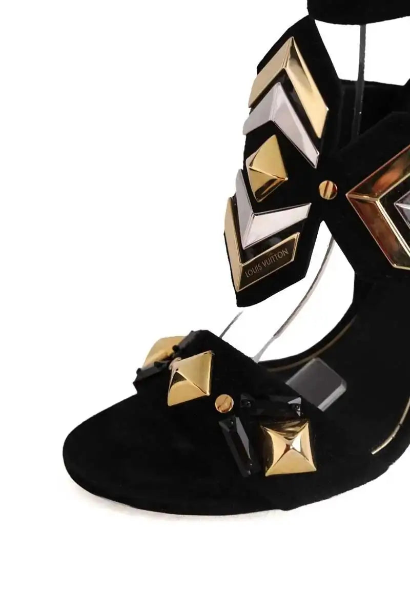 Talons Louis Vuitton Noir en Daim