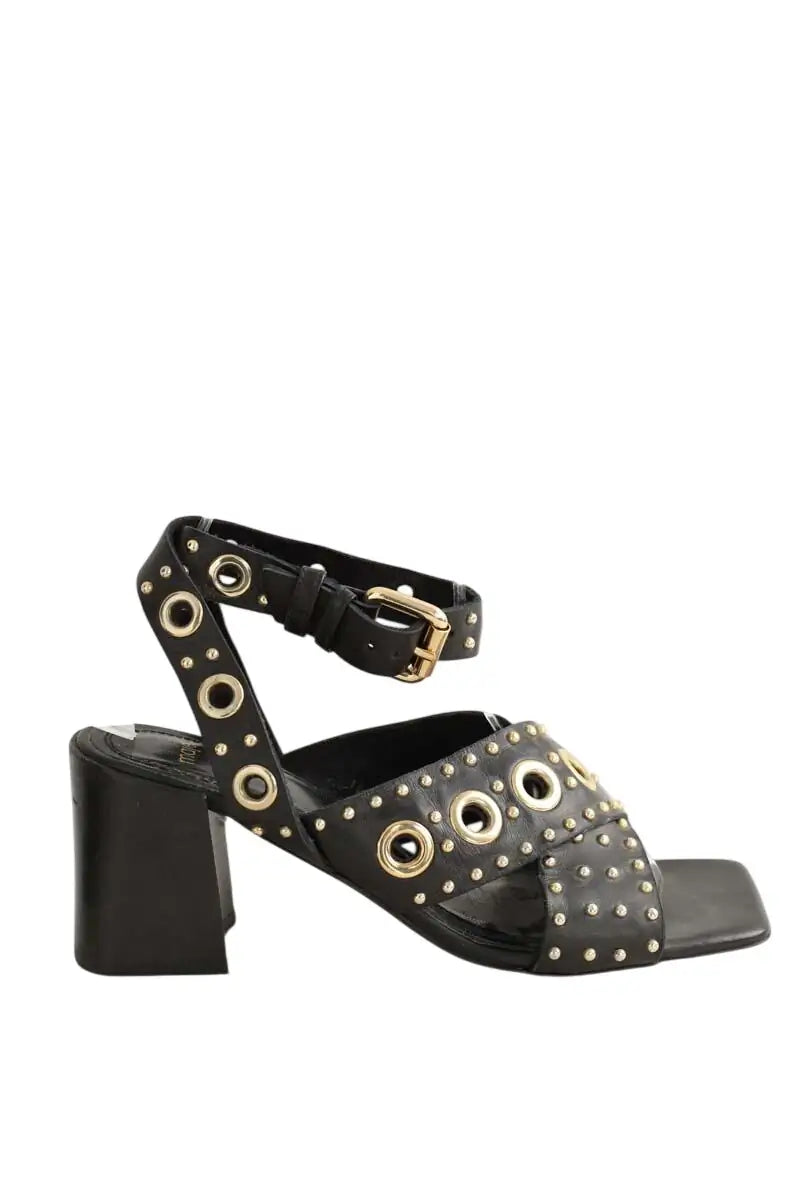 Talons Maje Noir en Cuir, taille 39 - Seconde Main