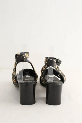Talons Maje Noir en Cuir