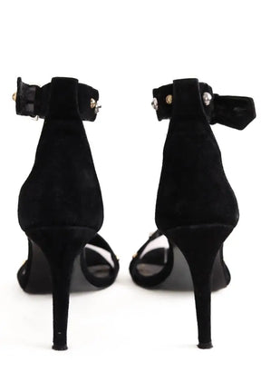 Talons Maje Noir en Daim