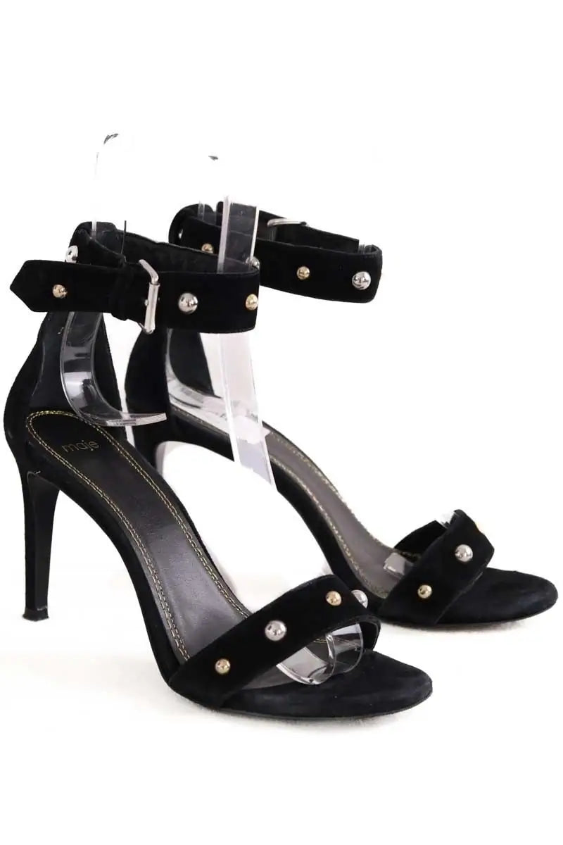 Talons Maje Noir en Daim