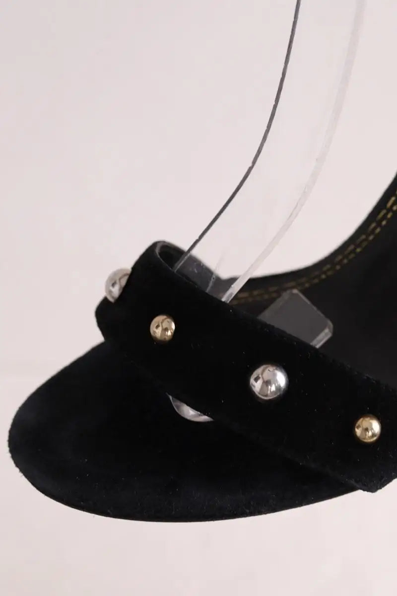 Talons Maje Noir en Daim