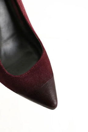 Talons Maje Violet en Daim