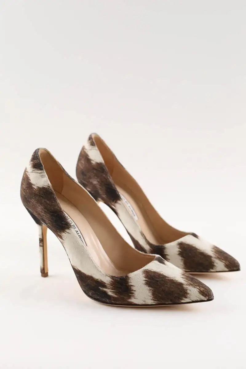 Talons Manolo Blahnik Beige en Daim