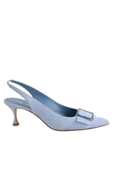 Talons Manolo Blahnik Bleu en Daim, taille 40 - Seconde Main