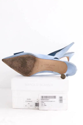 Talons Manolo Blahnik Bleu en Daim