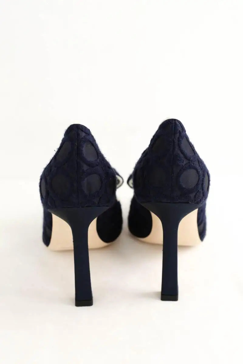 Talons Manolo Blahnik Marine en Tissu