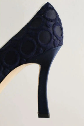 Talons Manolo Blahnik Marine en Tissu