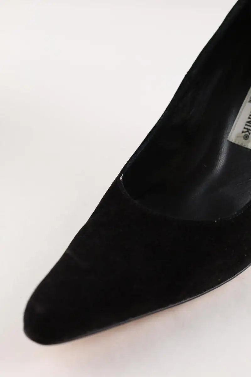 Talons Manolo Blahnik Noir en Daim