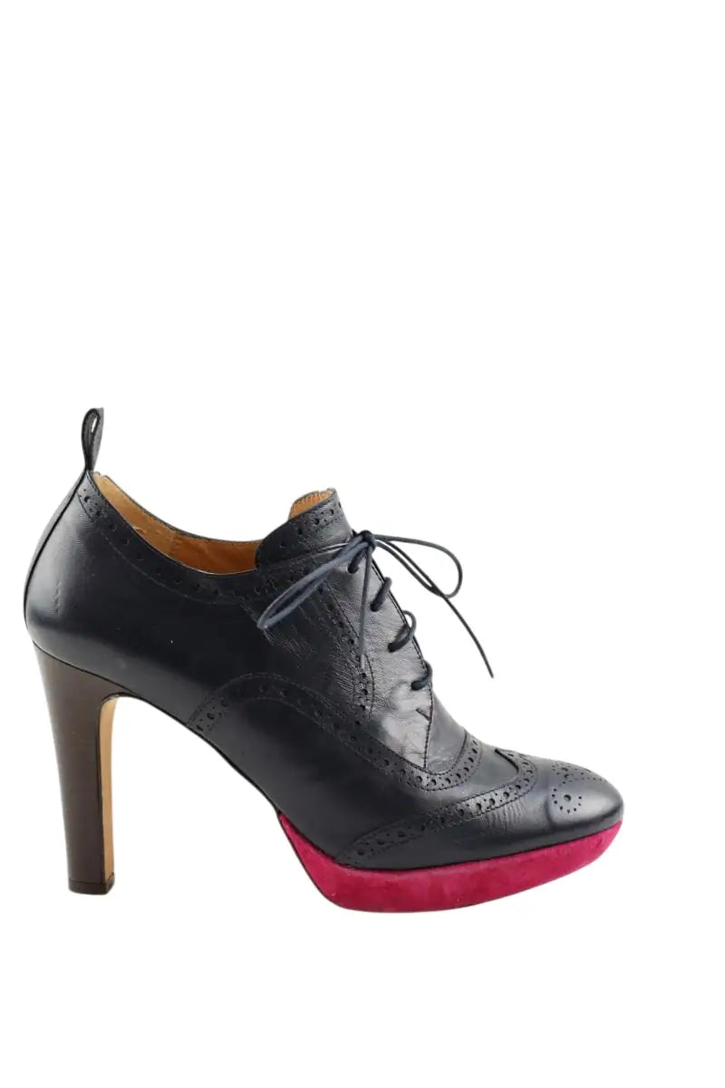 Talons Mellow Yellow Marine en Cuir, taille 39 - Seconde Main