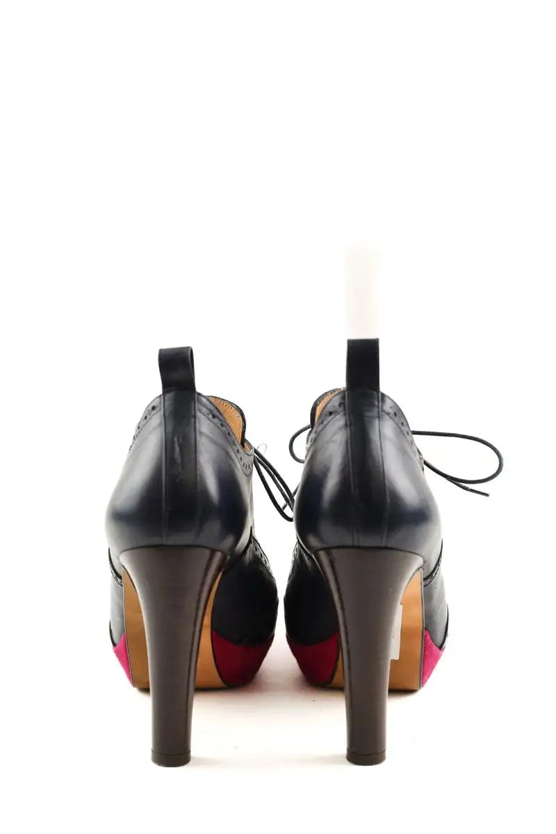 Talons Mellow Yellow Marine en Cuir