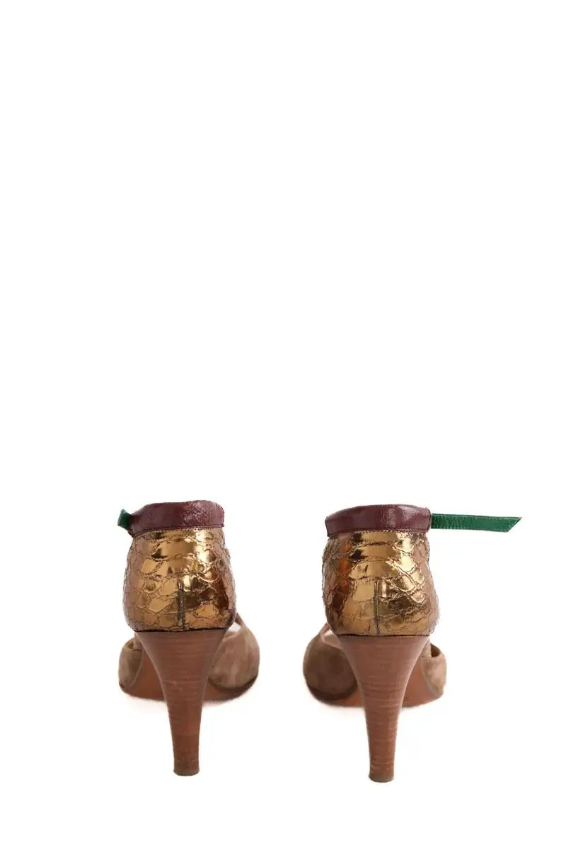 Talons Michel Perry Camel en Cuir