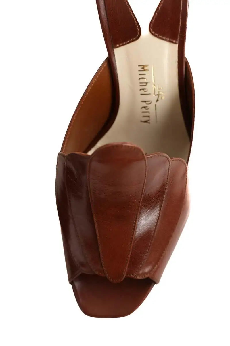 Talons Michel Perry Marron en Cuir