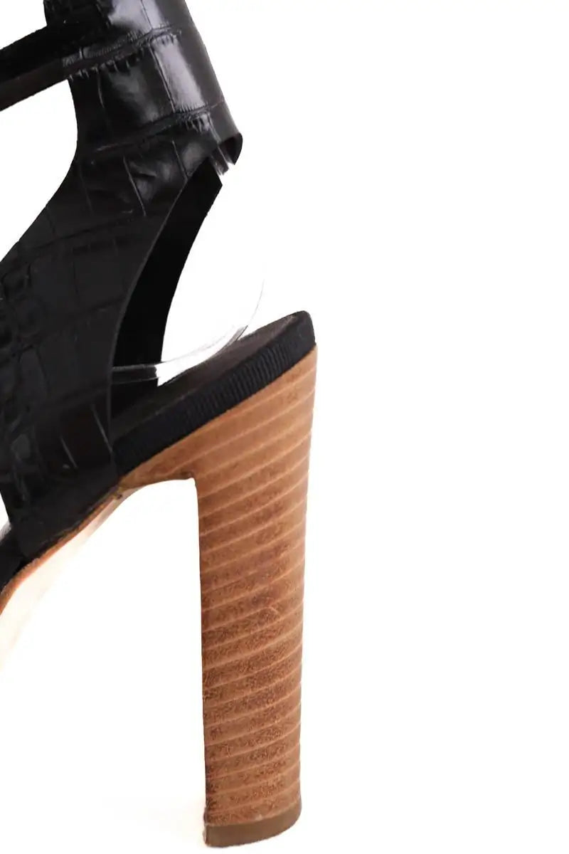 Talons Michel Perry Noir en Cuir
